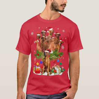 Redbone Coonhound Weihnachtsbaum Lichter Funny Dog T-Shirt