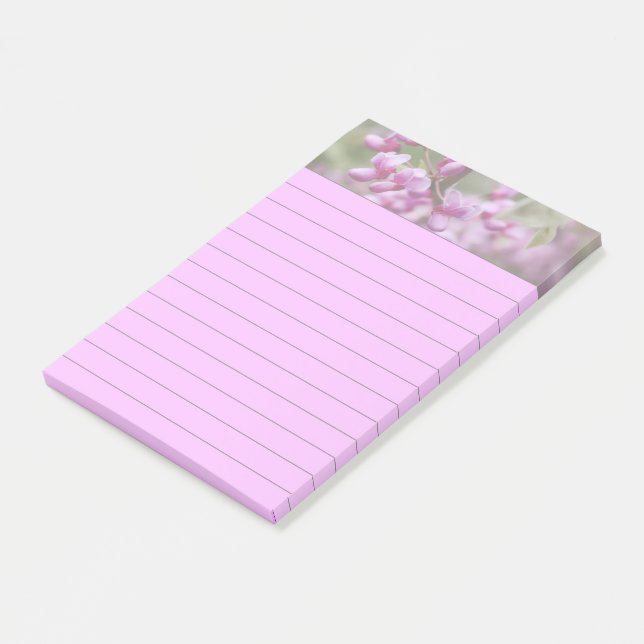 Redbud-Blüten Post-it Klebezettel (angewinkelt)