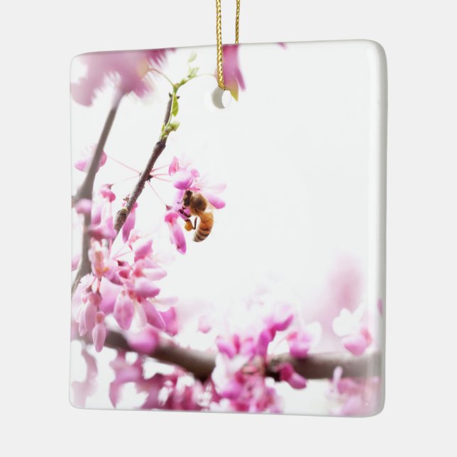Redbud & Honeybee in Springtime Keramikornament (Links)