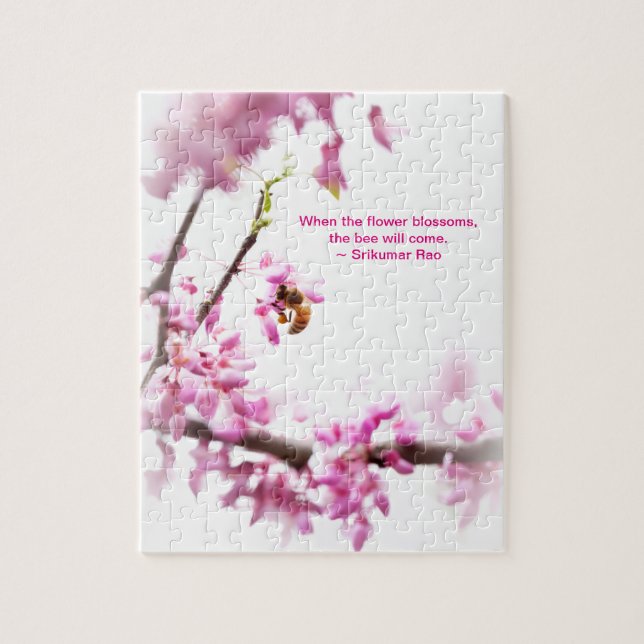 Redbud & Honeybee in Springtime Puzzle (Vertikal)