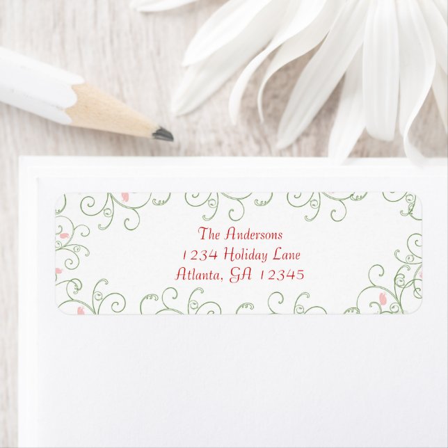 Redbud Swirl Weihnachtsgeschenke Tags (Insitu)