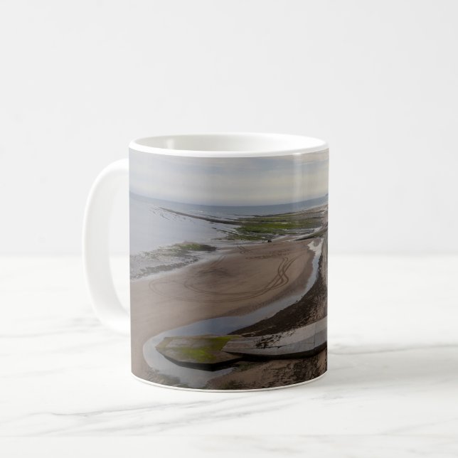 Redcar Beach vom Beacon aus Kaffeetasse (Vorderseite Links)