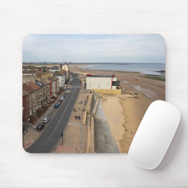 Redcar Beach vom Beacon aus Mousepad (Mit Mouse)