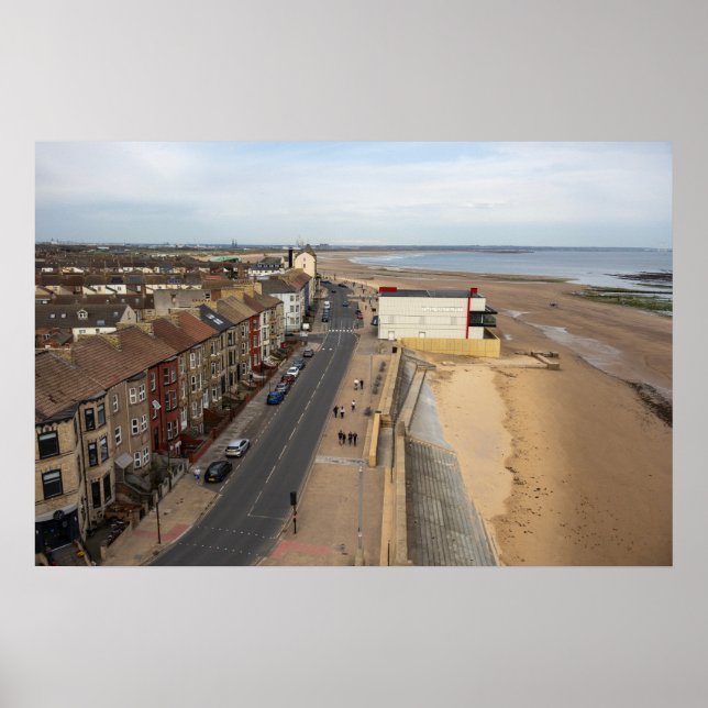 Redcar Beach vom Beacon aus Poster (Vorne)