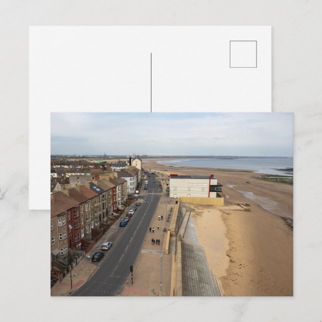 Redcar Beach vom Beacon aus Postkarte (Vorne/Hinten)