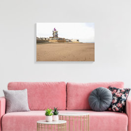 Redcar Strand und Beacon Leinwanddruck