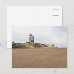 Redcar Strand und Beacon Postkarte