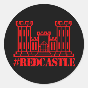 #Redcastle Combat Engineer (Large Castle) Runder Aufkleber