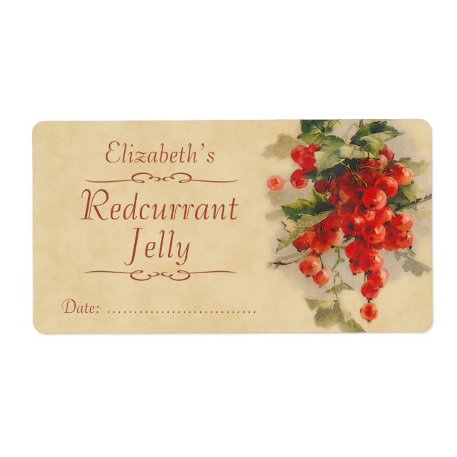 Redcurrant Canning-Etikett (Vorne)