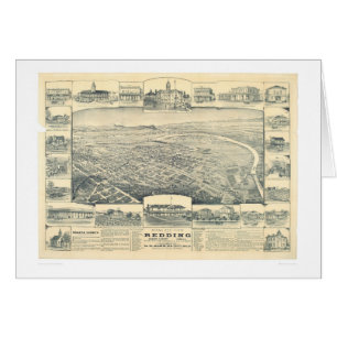 Redding, panoramische Karte CA (1393A)