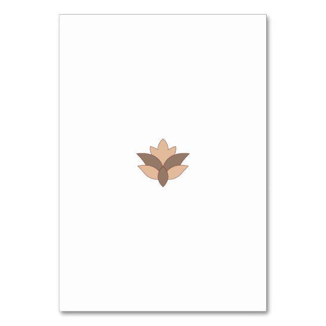 Reddisch Orange, orange Sprache Tischnummer (Vorderseite)