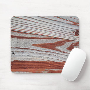 Reddish Brown verblasste Farbe auf Holz Mousepad