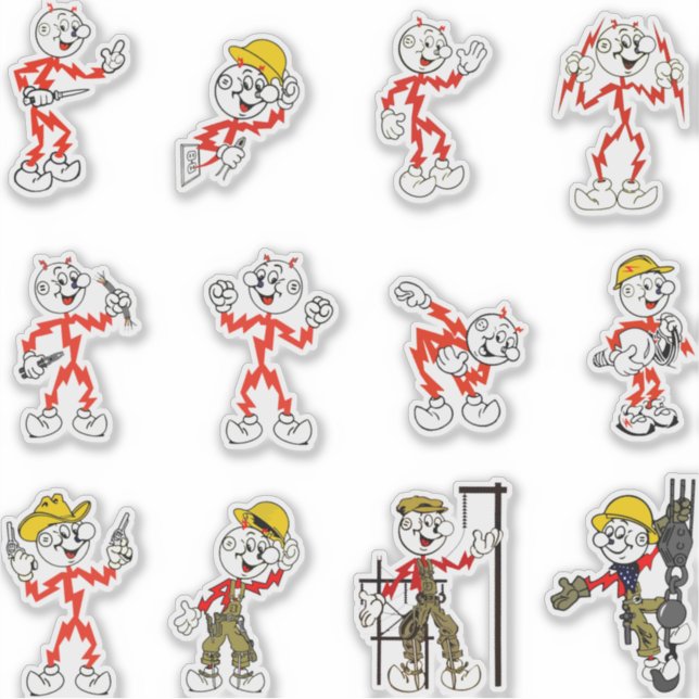 Reddy Kilowatt Aufkleber (Vorderseite)