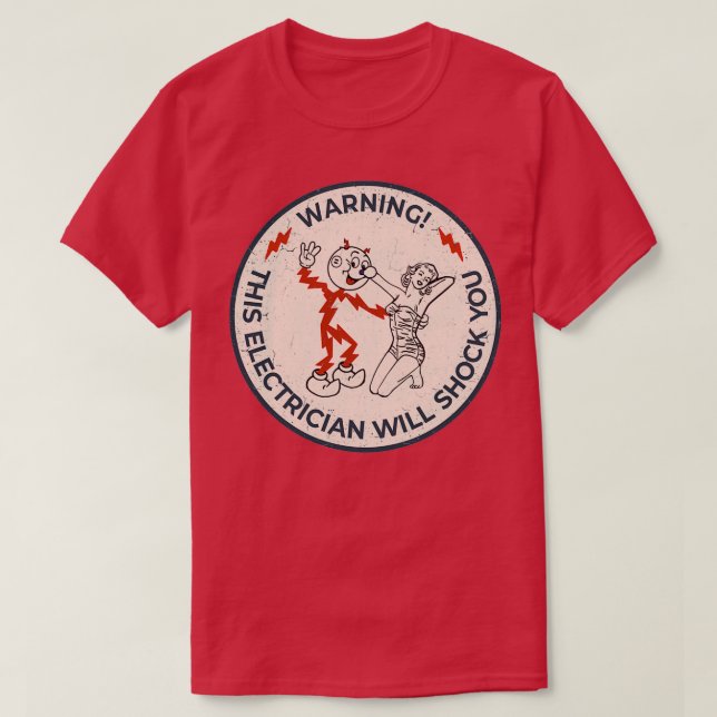 Reddy Kilowatt, dieser Elektriker wird Sie schocki T-Shirt (Design vorne)