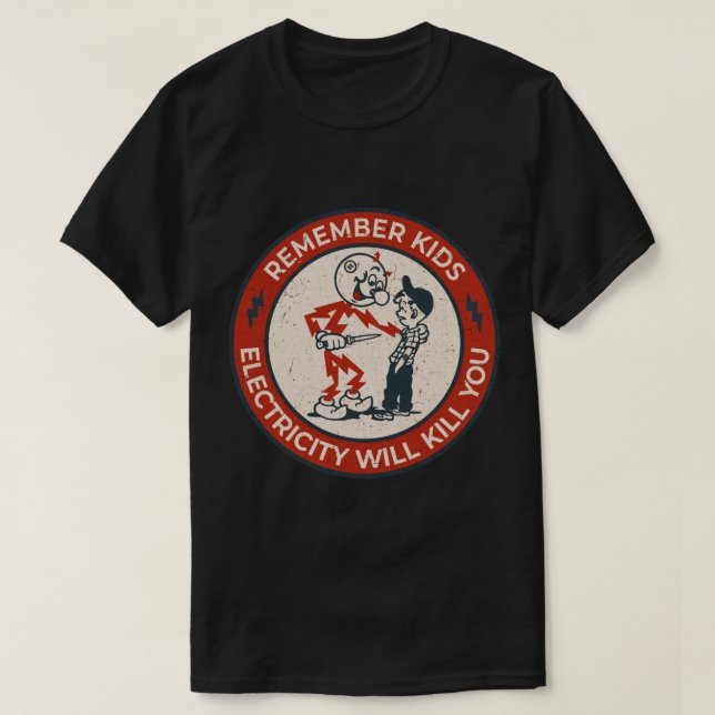 Reddy Kilowatt, erinnern Sie sich, dass Kinder Ele T-Shirt (Design vorne)