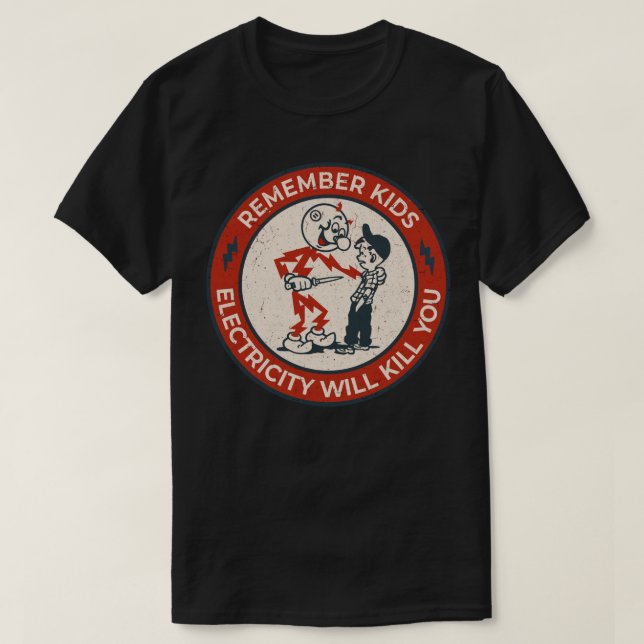 Reddy Kilowatt, erinnern Sie sich, dass Kinder Ele T-Shirt (Design vorne)