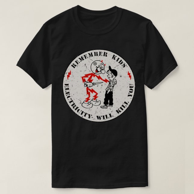 Reddy Kilowatt erinnert sich daran, dass Kinder El T-Shirt (Design vorne)