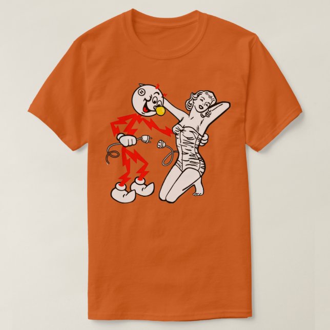 Reddy Kilowatt wird Sie schockieren T-Shirt (Design vorne)