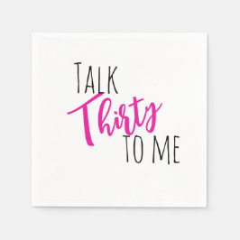 Rede 30 mit mir Neon Birthday Einladung Serviette