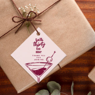 Rede dreißig mit mir, 30. Geburtstag Cocktail-Part Geschenkanhänger