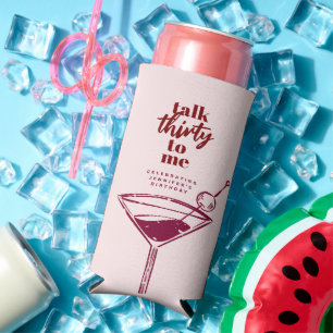 Rede dreißig mit mir, 30. Geburtstag Cocktail-Part Selters Dosenkühler