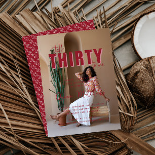 Rede dreißig mit mir   30. Geburtstag Party Foto Einladung