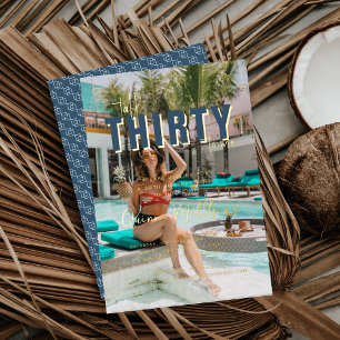 Rede dreißig mit mir   30. Geburtstag Party Foto Folieneinladung