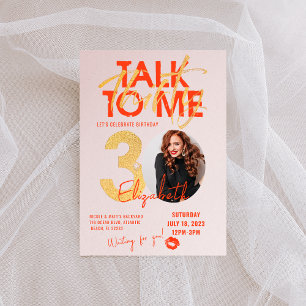 Rede dreißig mit mir, 30. Geburtstagskarte Einladung