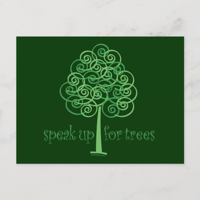 Rede für Bäume - Baum Hugger Postkarte (Vorderseite)