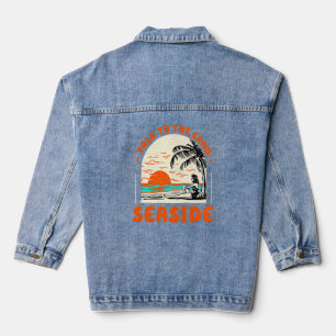 Rede mit dem Sandstrand Oregon Ocean Summer Jeansjacke