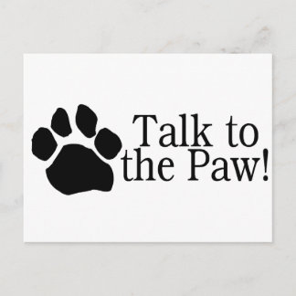 Rede mit der Paw Postkarte