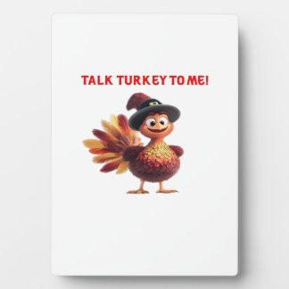 Rede mit mir Klartext Lustiges Thanksgiving-Design Fotoplatte
