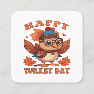 rede mit mir Klartext zu Thanksgiving Quadratische Visitenkarte