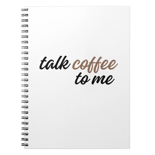 rede mit mir über Kaffee Notizblock (Vorderseite)