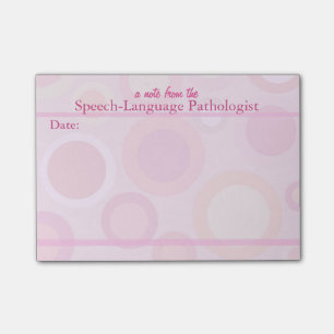 Rede-Sprachenpathologe-klebrige Pastellanmerkungen Post-it Klebezettel