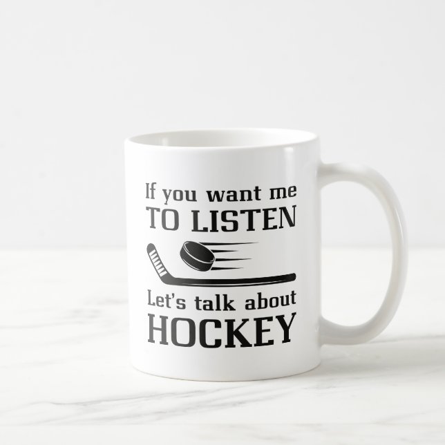 Rede über Hockey Kaffeetasse (Rechts)