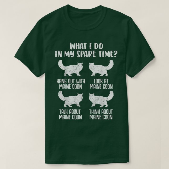 Rede über Maine Coon Cat T-Shirt (Design vorne)