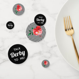 Rede von Derby zu Me Rose über Gingham Konfetti