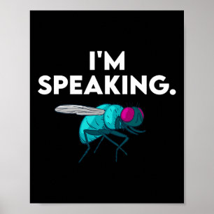 Rede von Fly Kamala Harris im Sprechen Poster