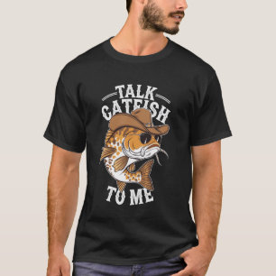 Rede Wels Mit Mir Lustiger Wels Cowboy Fischer T-Shirt