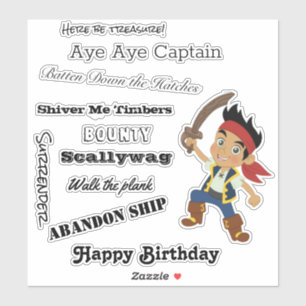 Rede wie ein Piratenaufkleber Aufkleber