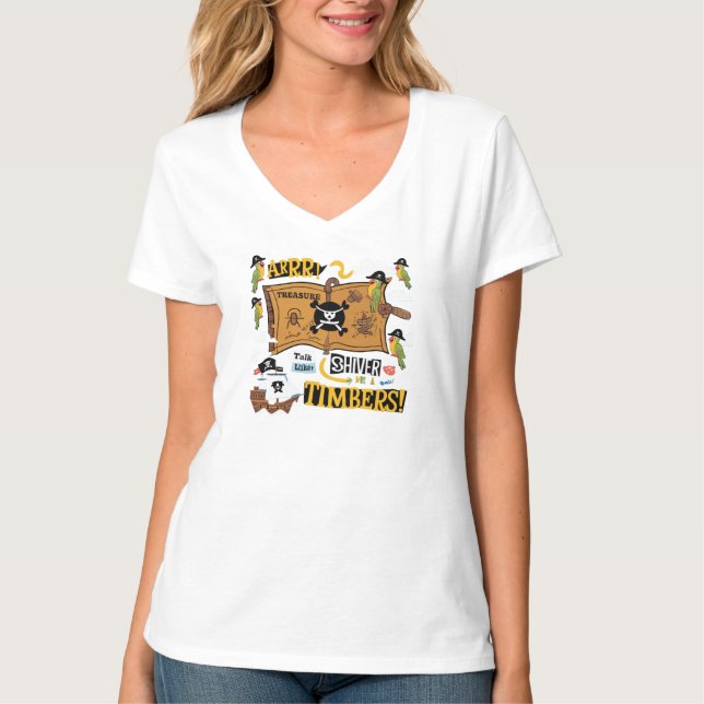 Rede wie ein Piratentag T-Shirt (Vorderseite)