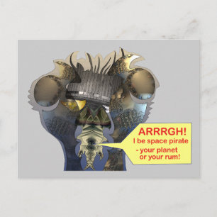 Rede wie ein Weltraumpirat Postkarte