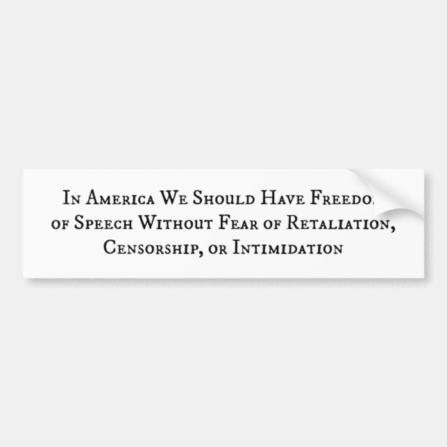 Redefreiheit ohne Autoaufkleber (Vorne)