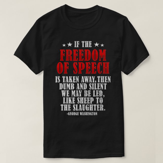 Redefreiheit, Schaf, Schaf George Washington T-Shirt (Design vorne)