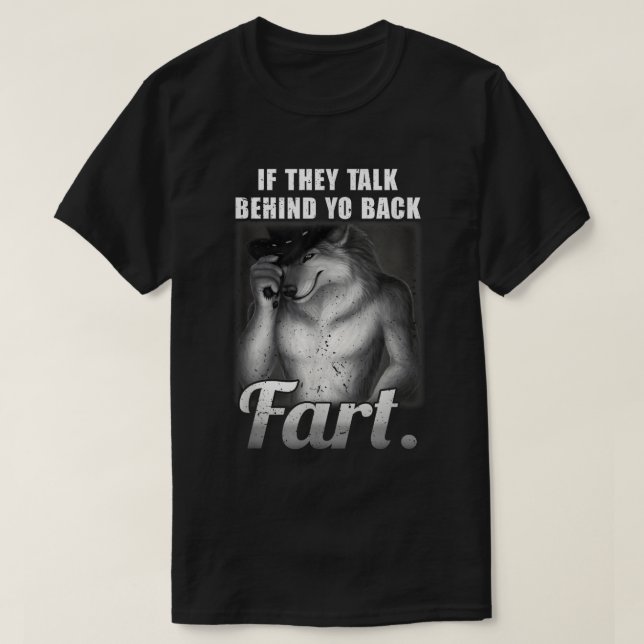 Reden hinter Yo Back Furz Meme Shirt (Design vorne)