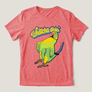 Reden Indianerklingeln Parrot Funky Bird Cool Pet Tri-Blend Shirt