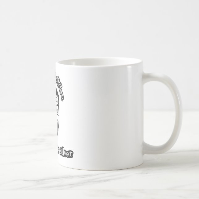 Reden ist Silber, schweigen ist Gold - Kaffeetasse (Rechts)