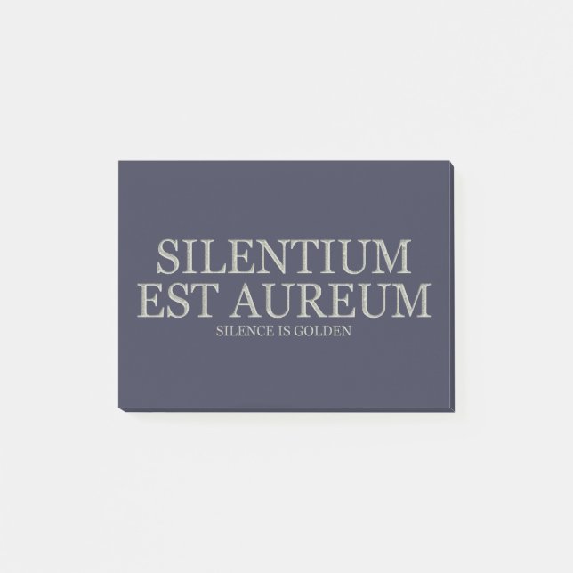 Reden ist Silber, schweigen ist Gold - Licht Post-it Klebezettel (Vorderseite)