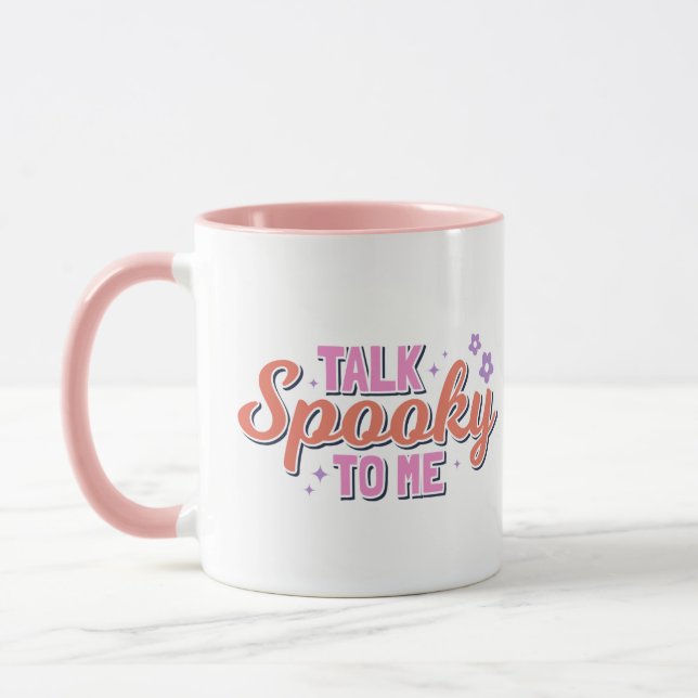 Reden mit mir Modernes Halloween Tasse (Links)